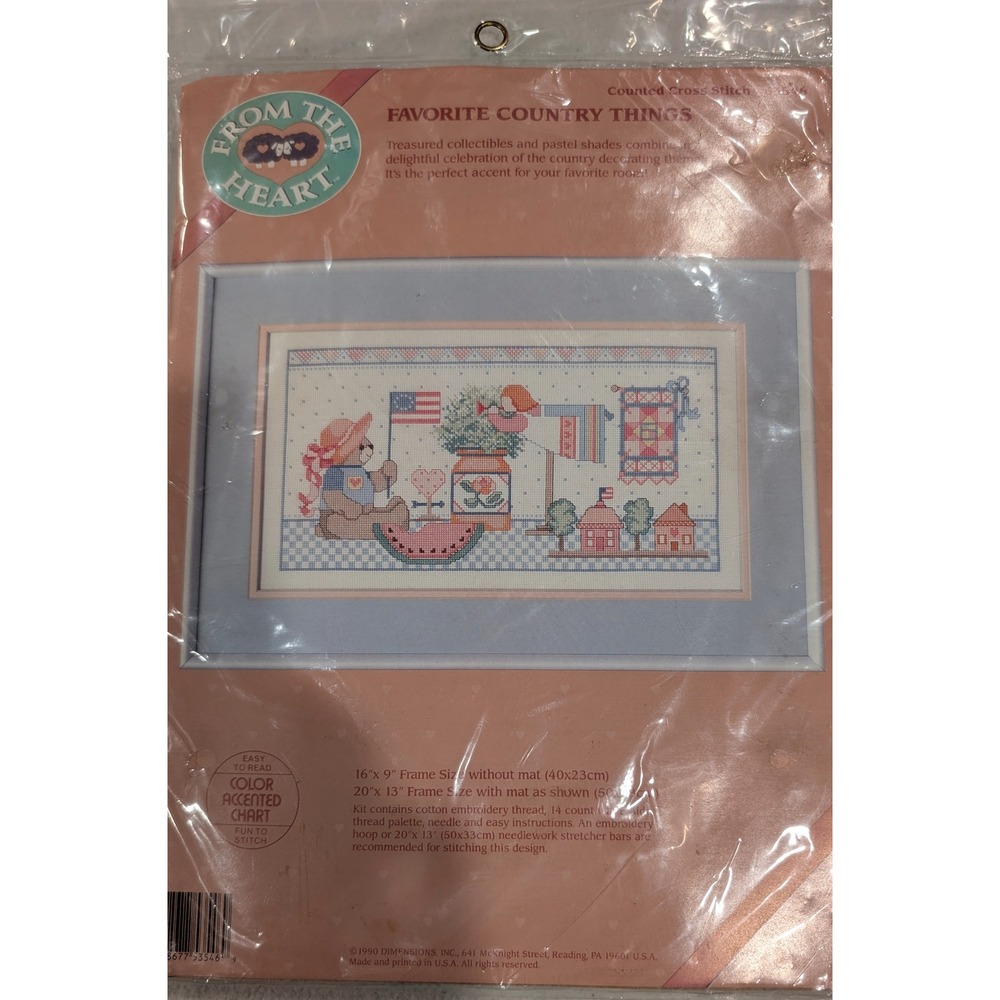 FROM THE HEART Favorite Country Things Counted Cross Stitch Kit 53546